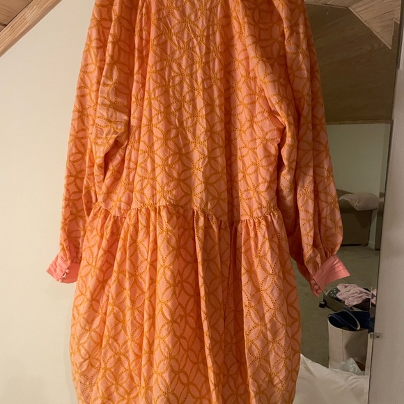 Pink and Orange button up dress - Picture 2 of 4